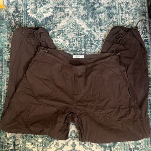 Pull & Bear Brown Loose Parachute Pants